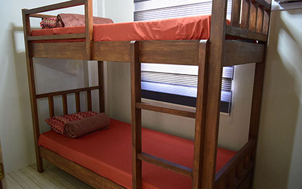 Double-deck bed.