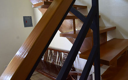 Stairs going to second floor.