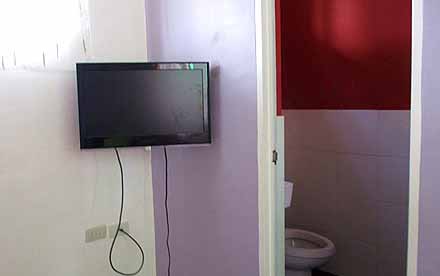 Flat TV and Rest Room